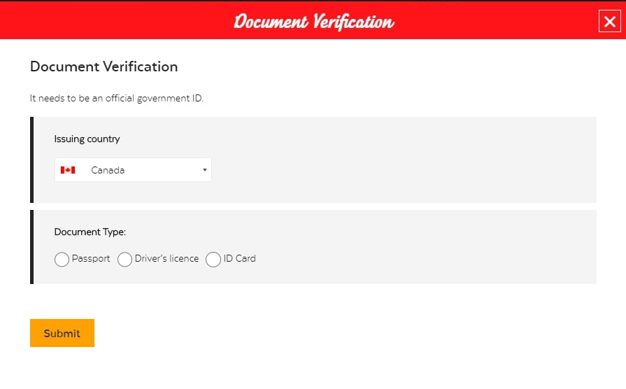 32Red ID Verification 2