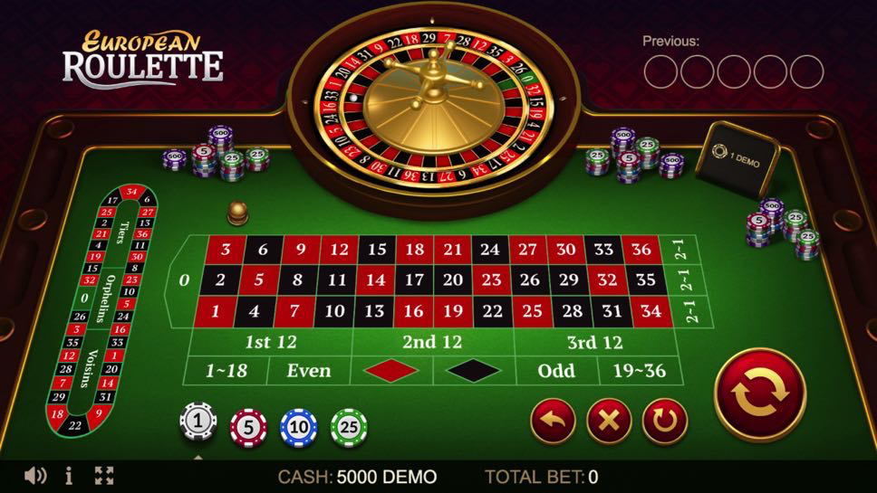 European Roulette game