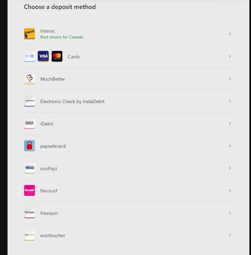 Betway_casino_cashier_screen Betway Casino cashier screen