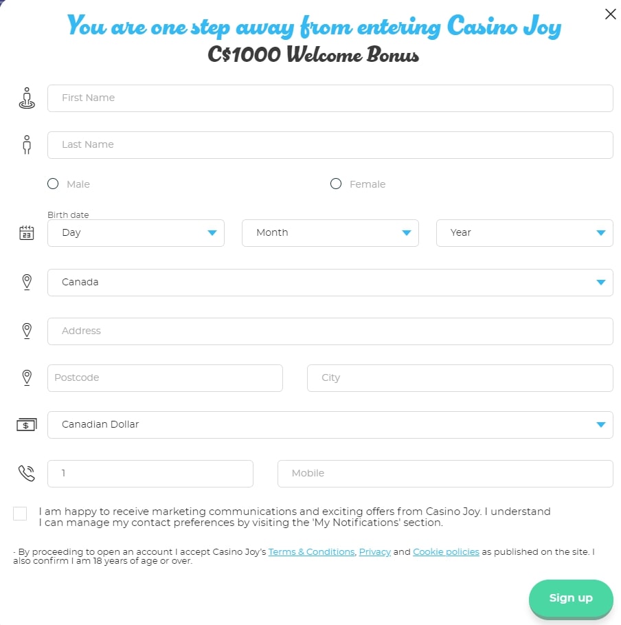 Casino Joy_Casino_registration_page_2 Casino Joy registration page 2