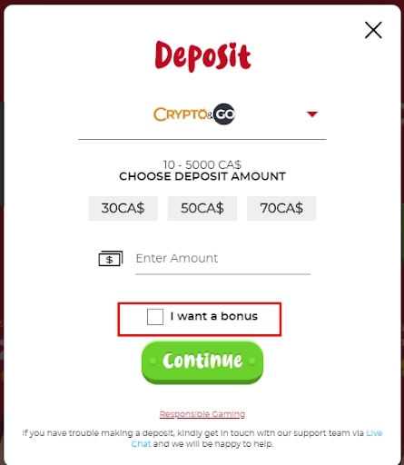 Casoola_Casino_cashier_screen Casoola Casino cashier screen