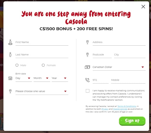 Casoola_Casino_registration_page_2 Casoola Casino registration page 2