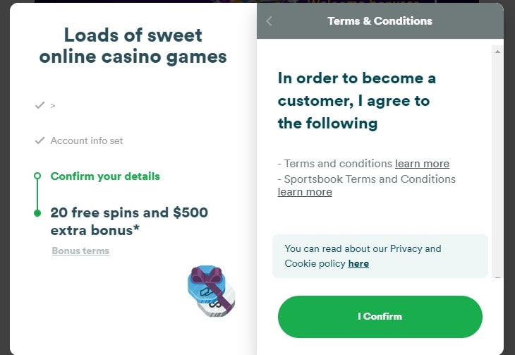 Casumo Casino registration page 10