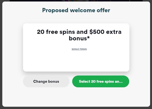 Casumo Casino registration page 12