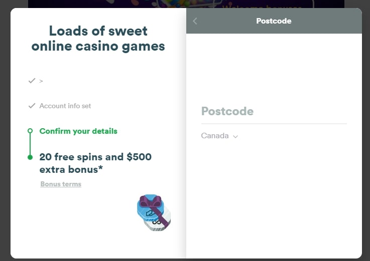 Casumo registration page step 6