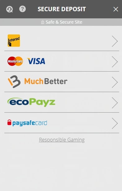 Regent Casino cashier screen