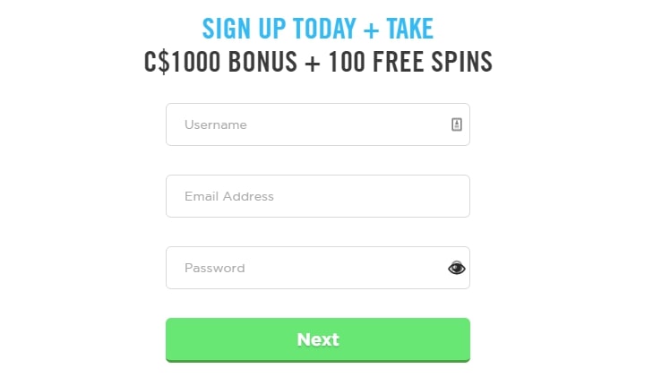 Spela Casino registration page