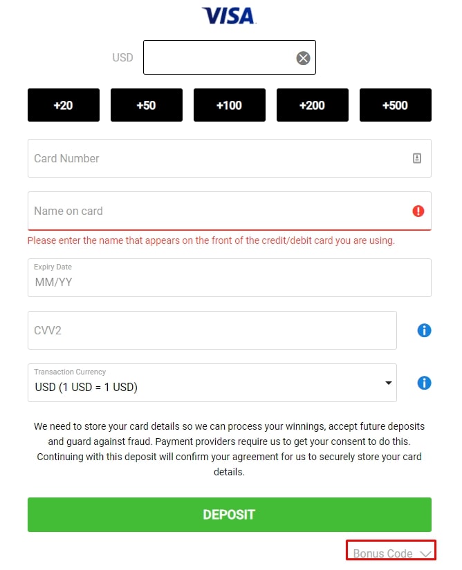 bwin Casino - cashier screen 2