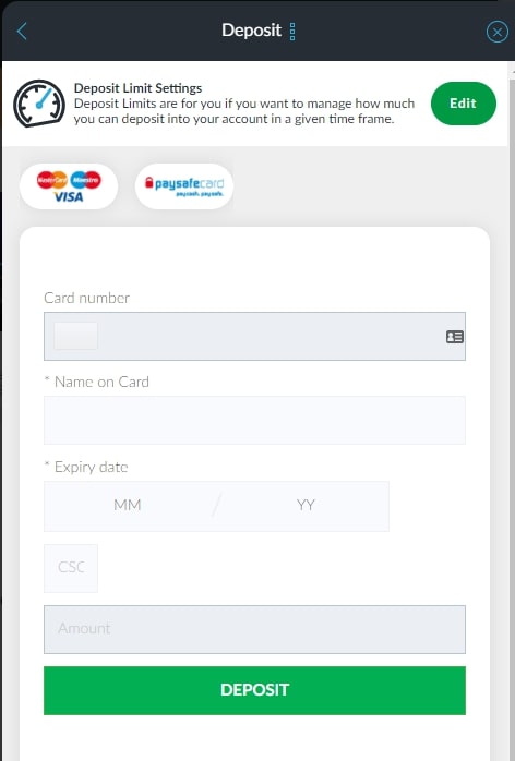 BetVictor Casino cashier page