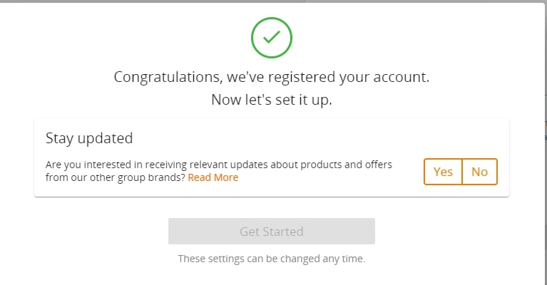 Betsson Casino registration page 2