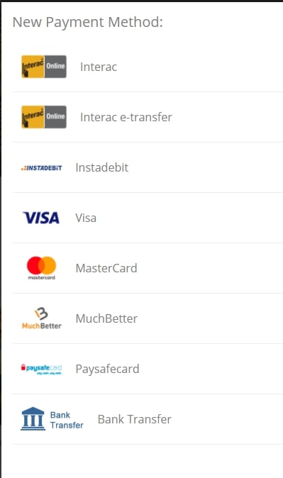 Casimba Casino Cashier Screen