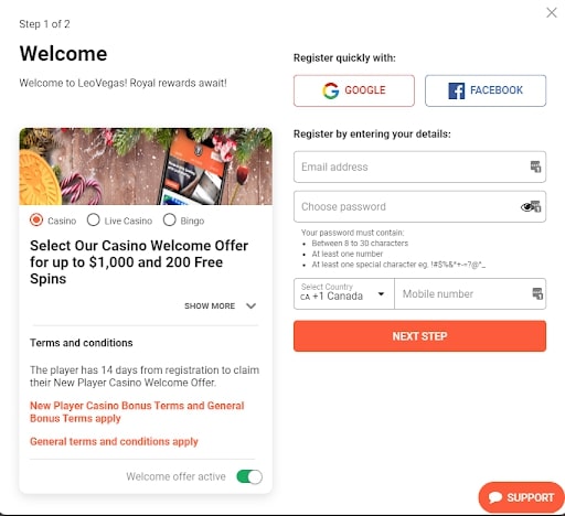 LeoVegas_Casino_registration_page LeoVegas Casino registration page
