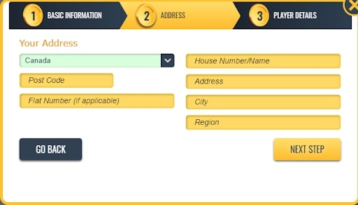 Loot Casino registration page 2