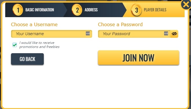 Loot Casino registration page 3