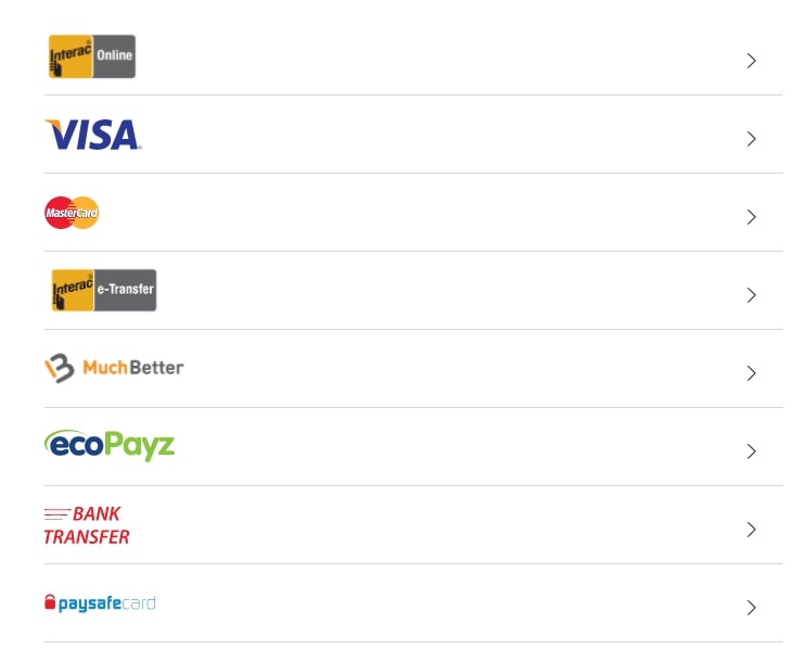 Yeti Casino cashier screen