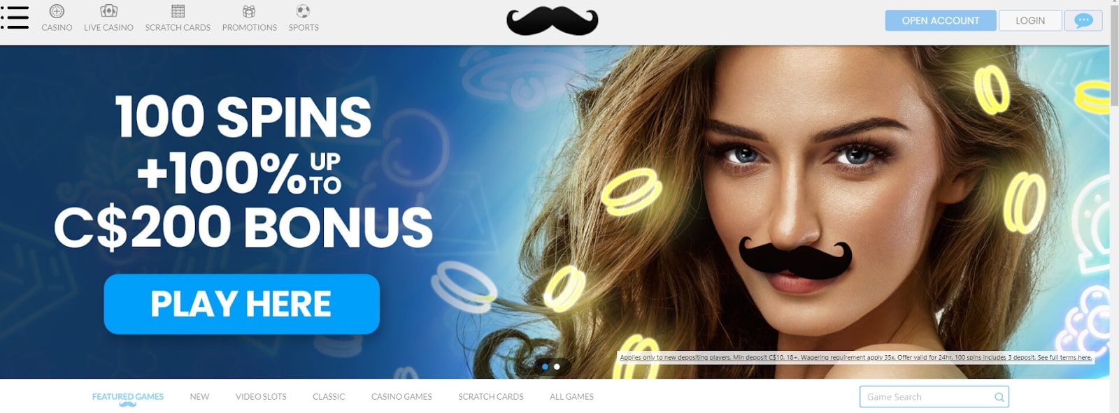 mr.play Casino homepage