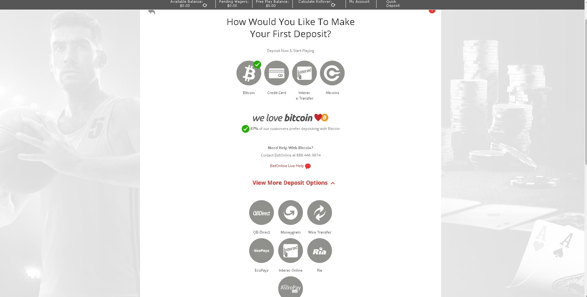 Betonline Casino Deposit