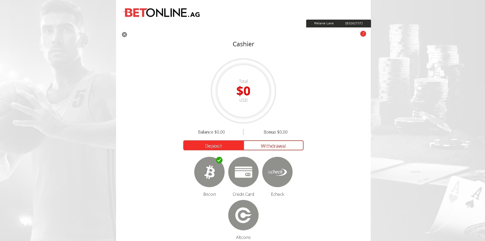 Betonline casino deposit 2