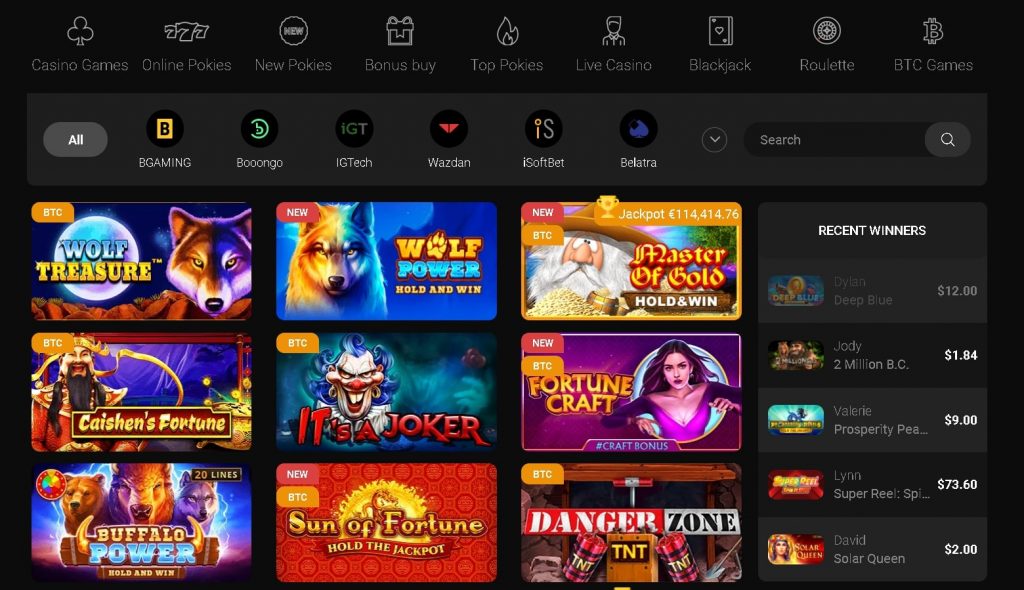 CasinoChan Casino Games Lobby