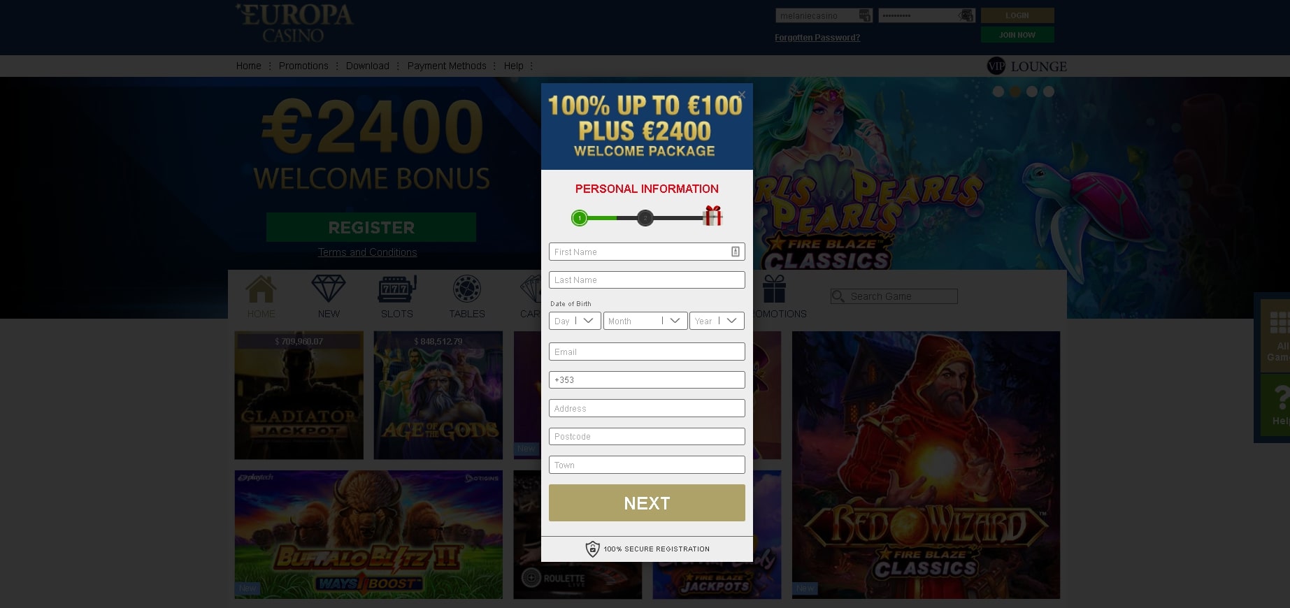 auszahlung online casino europa