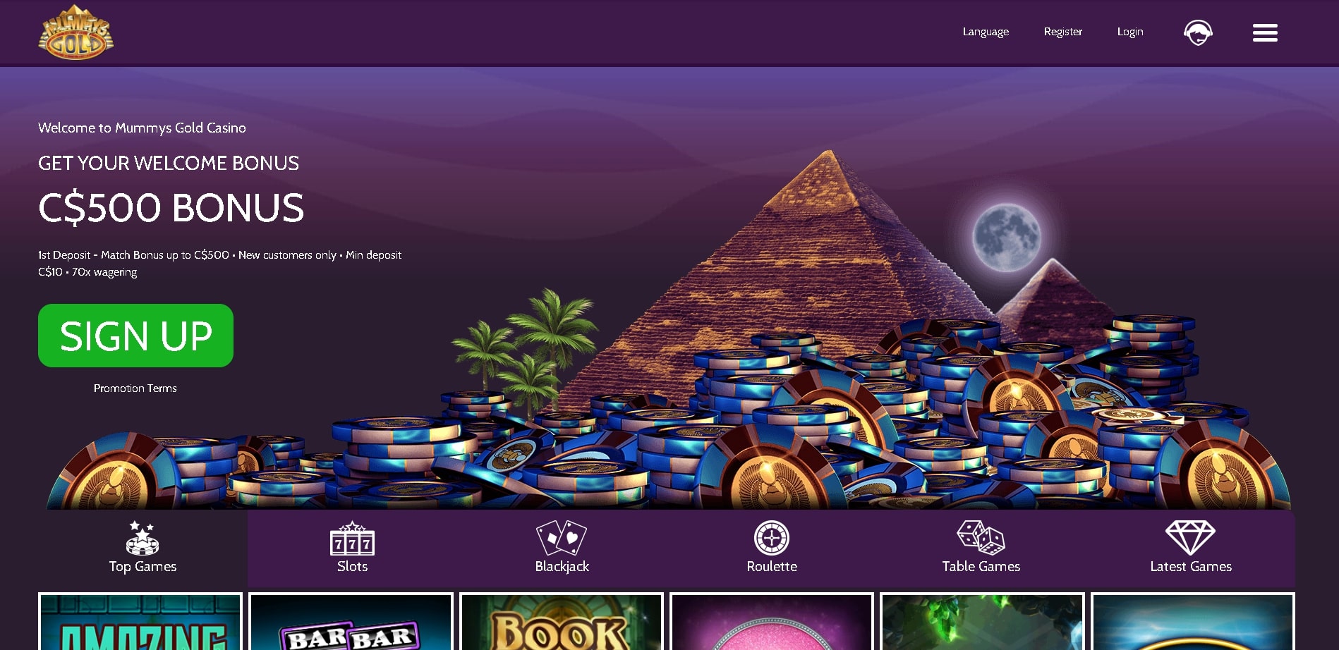 Mummys Gold Homepage