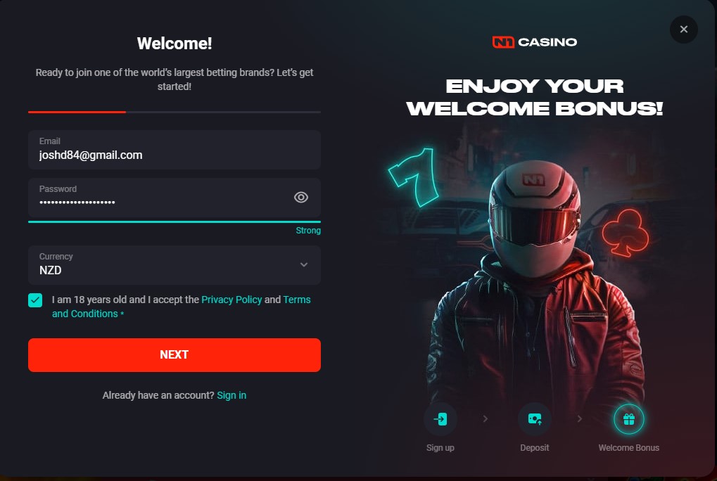 N1 Casino Screenshot